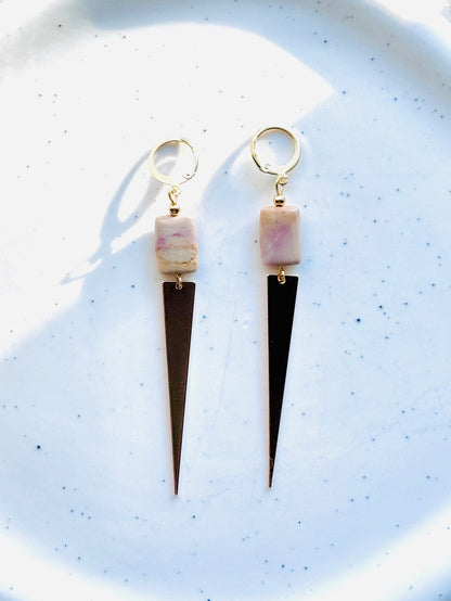 Sweet + Spicy Gold Spike Dangle Earrings