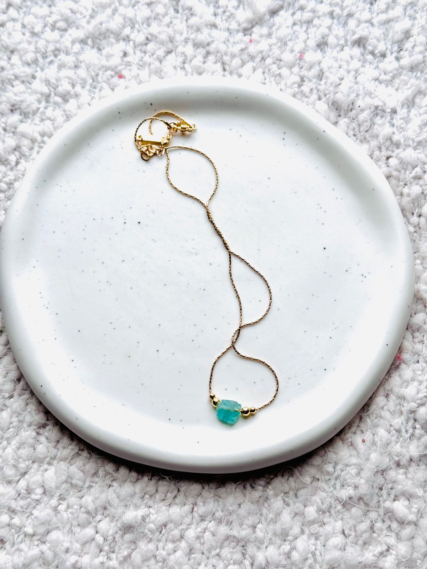 Raw Gemstone + Gold Necklace