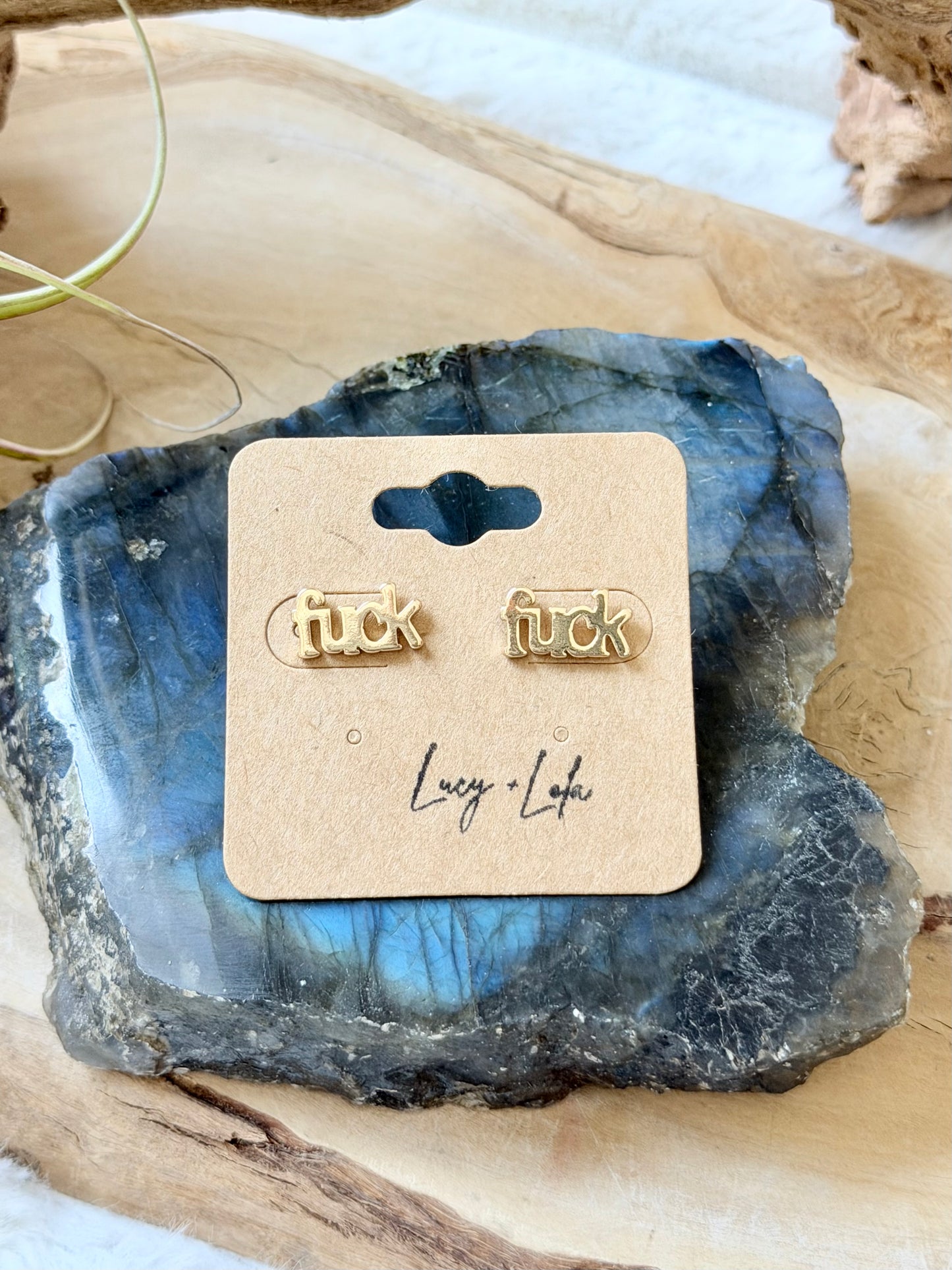 Typewriter Fuck Stud Earrings