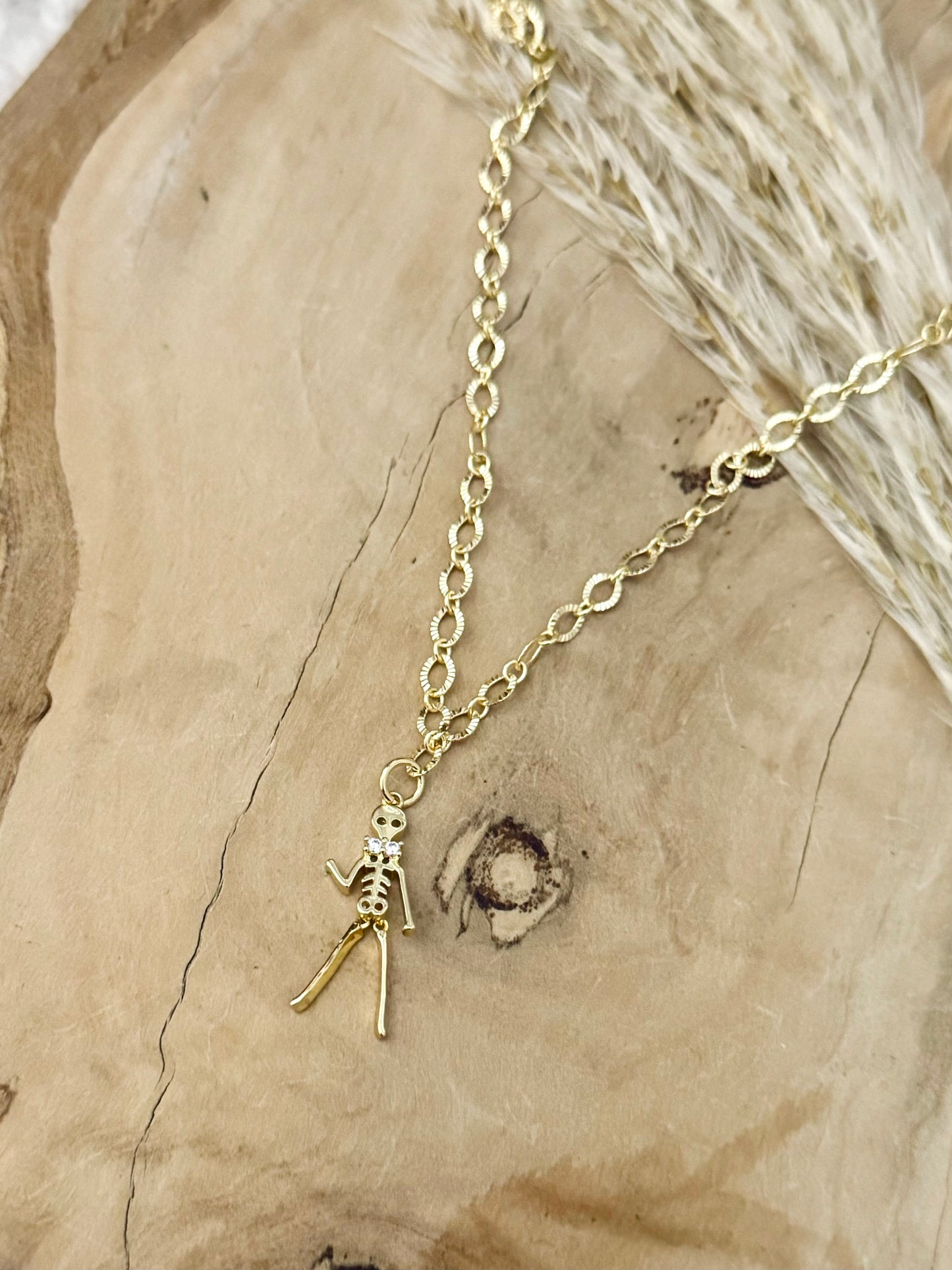 Gold Skeleton Necklace