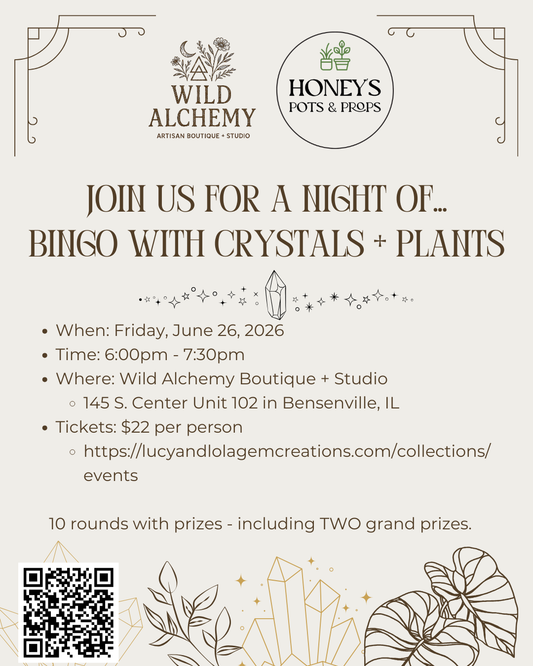 Crystal + Plant Bingo Night - June 26, 2026
