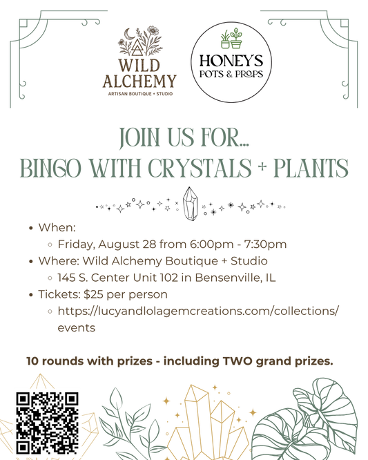 Crystal + Plant Bingo Night - August 28, 2026