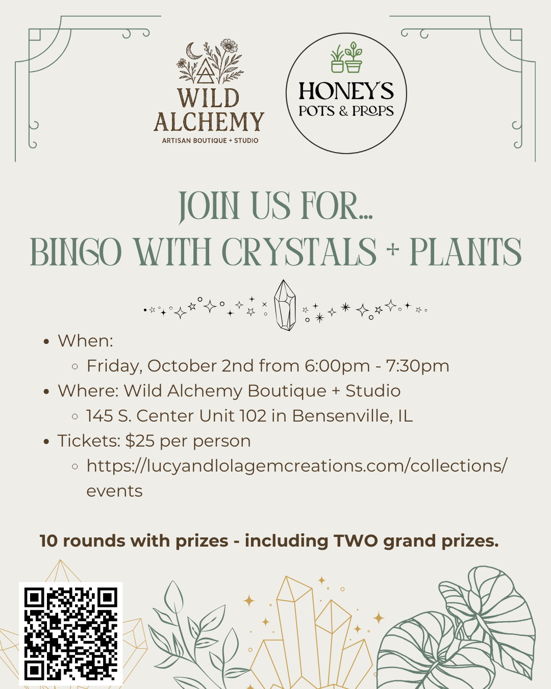 Crystal + Plant Bingo Night - October 2, 2026