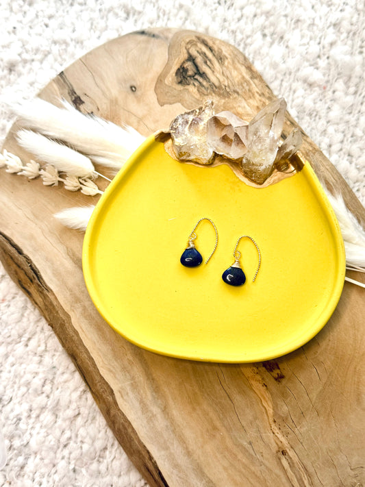 Lapis Lazuli + Gold Earrings