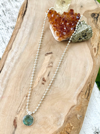 Labradorite + Silver Necklace