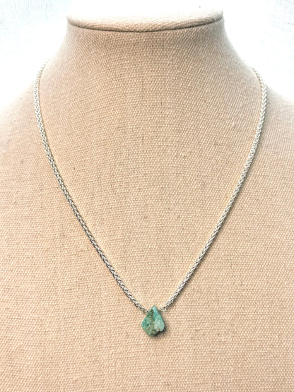 Peruvian Turquoise + Silver Necklace