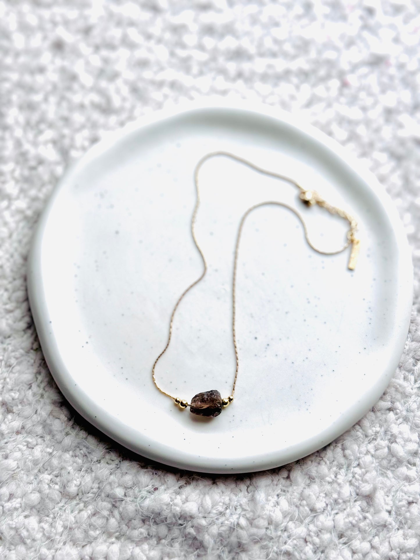 Raw Gemstone + Gold Necklace