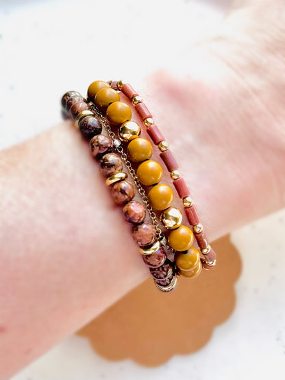 Brown + Gold (3-stack)