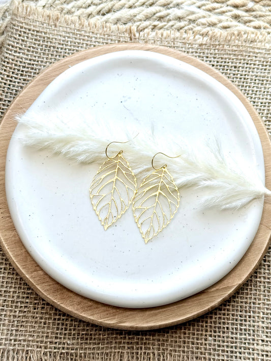 Gold Leaf Earrings