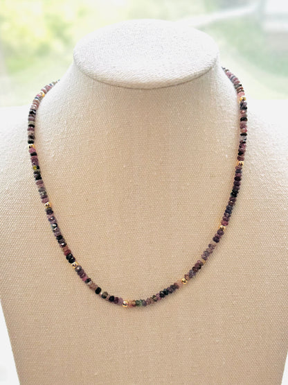 Tourmaline + Gold Necklace