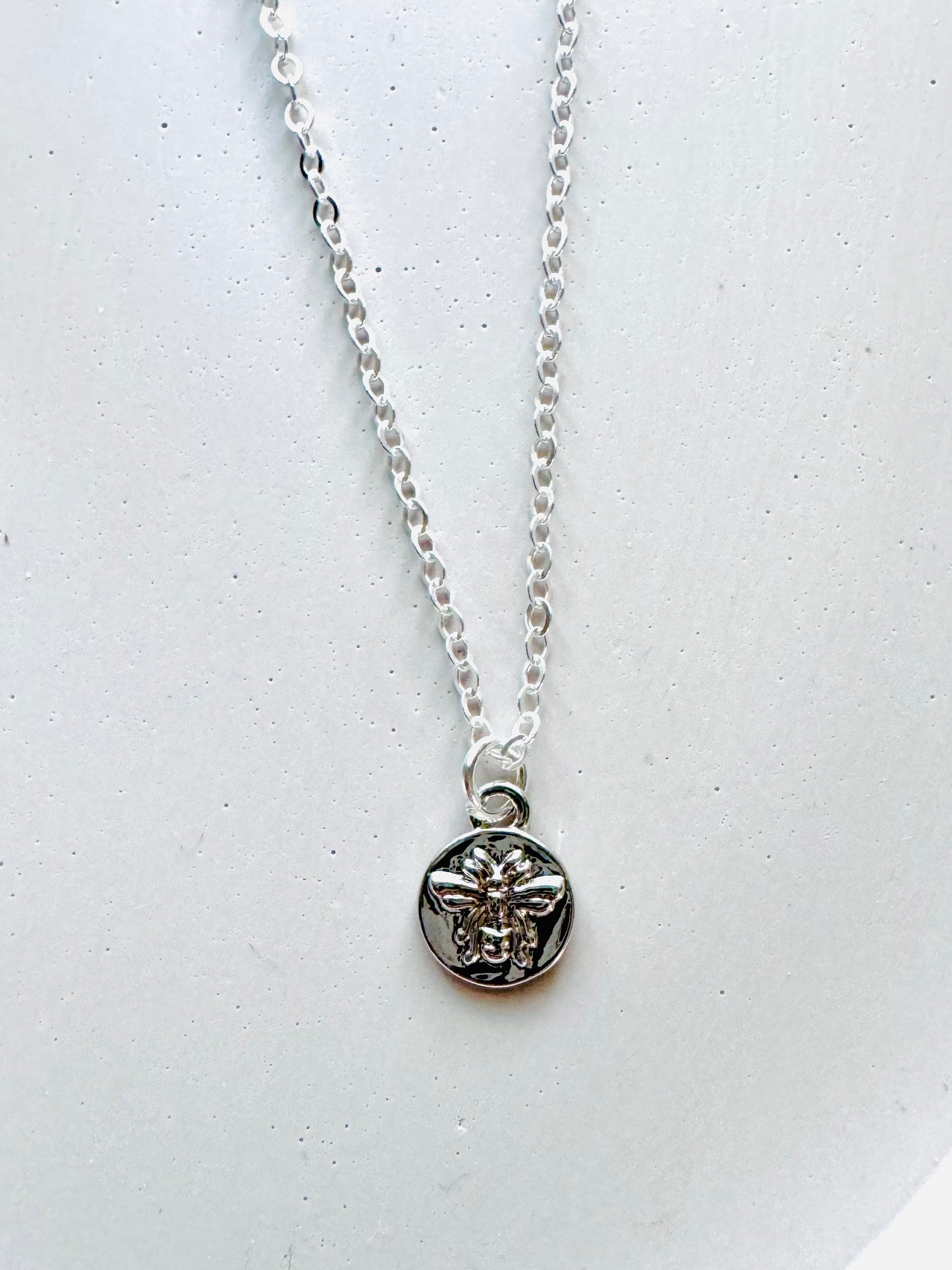 Silver Bumblebee Necklace