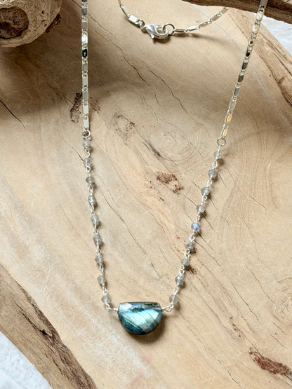 Labradorite + Silver Necklace