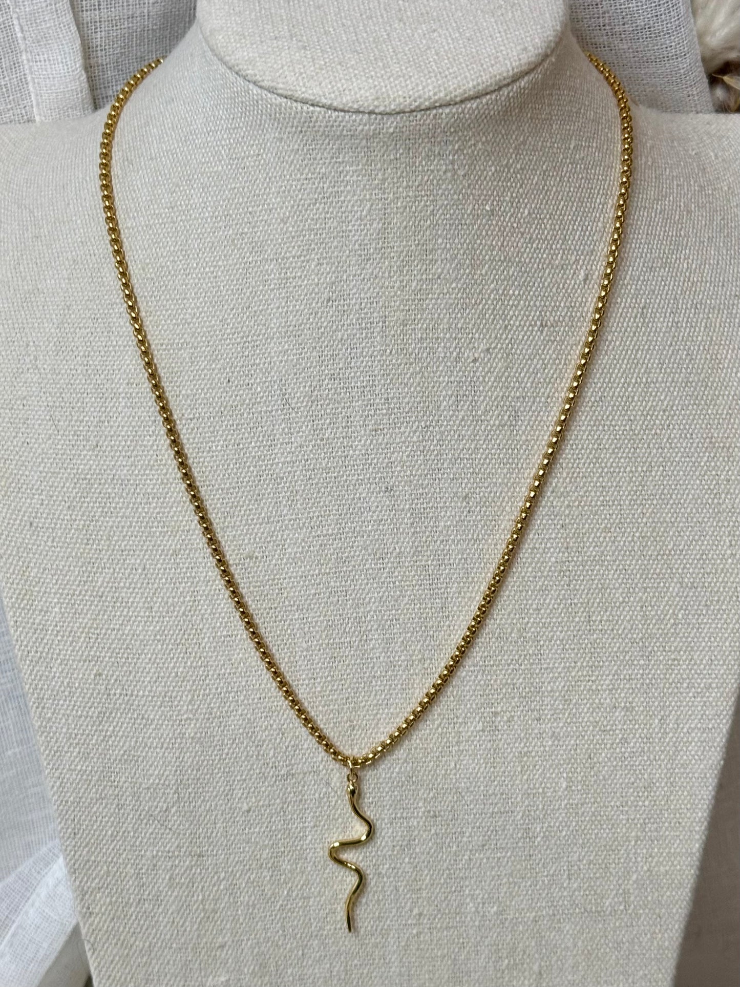 Gold Skinny Snake Necklace