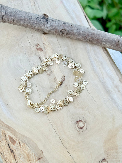 Sequin Skull Sequin Chain Bracelet