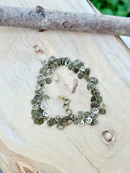 Sequin Skull Sequin Chain Bracelet