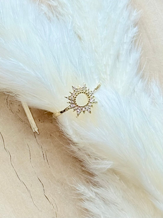 Gold Filled + Zircon Sun Ring