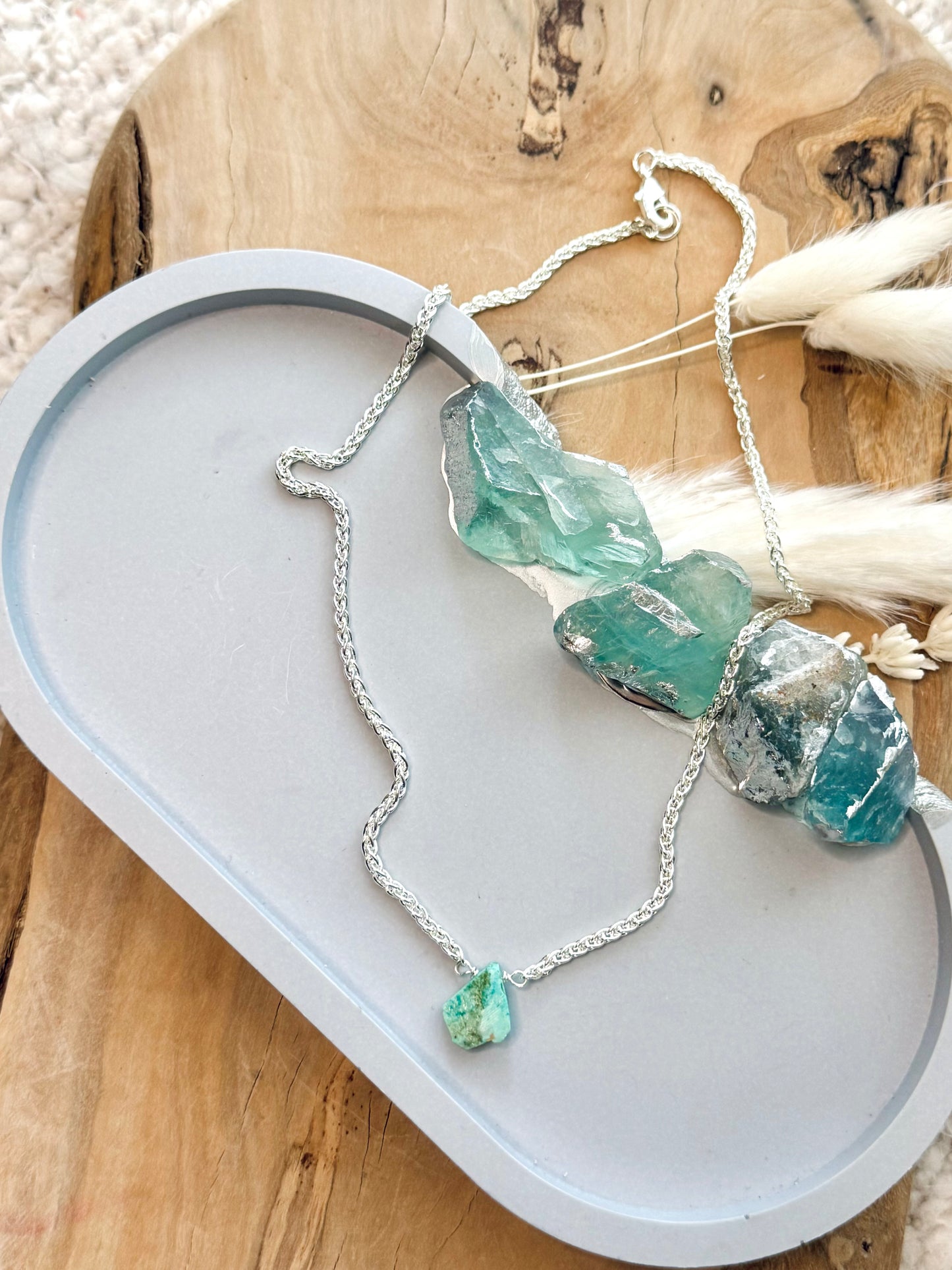 Peruvian Turquoise + Silver Necklace