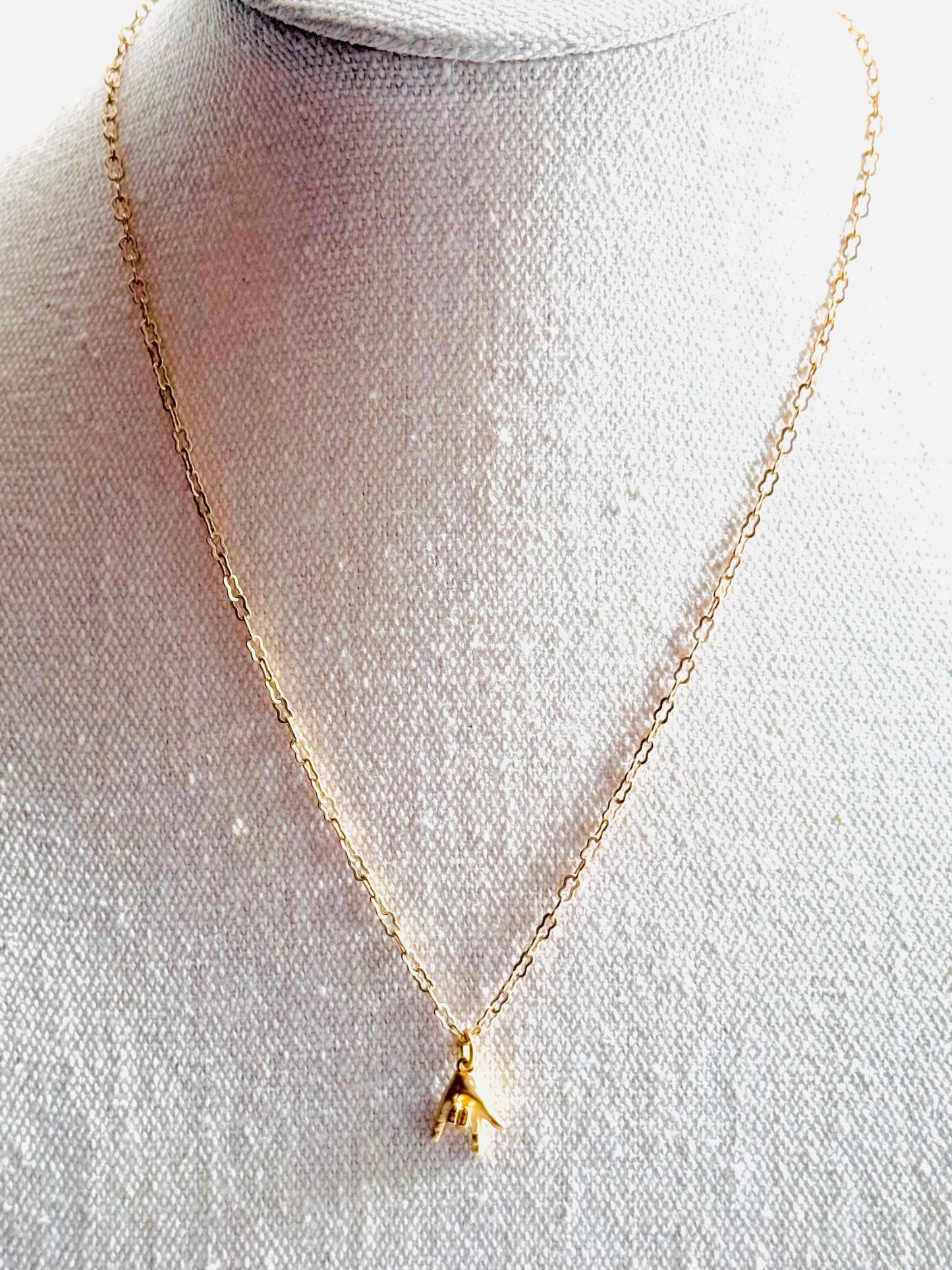 Matte Gold Love Necklace