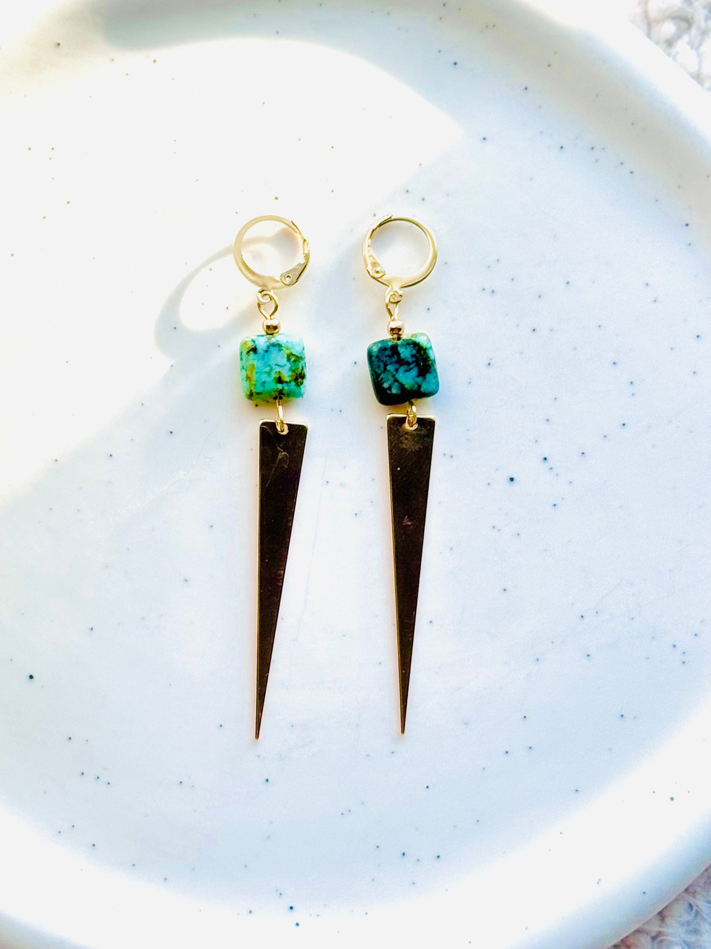 Sweet + Spicy Gold Spike Dangle Earrings