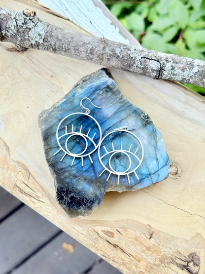 Round Evil Eye Earrings