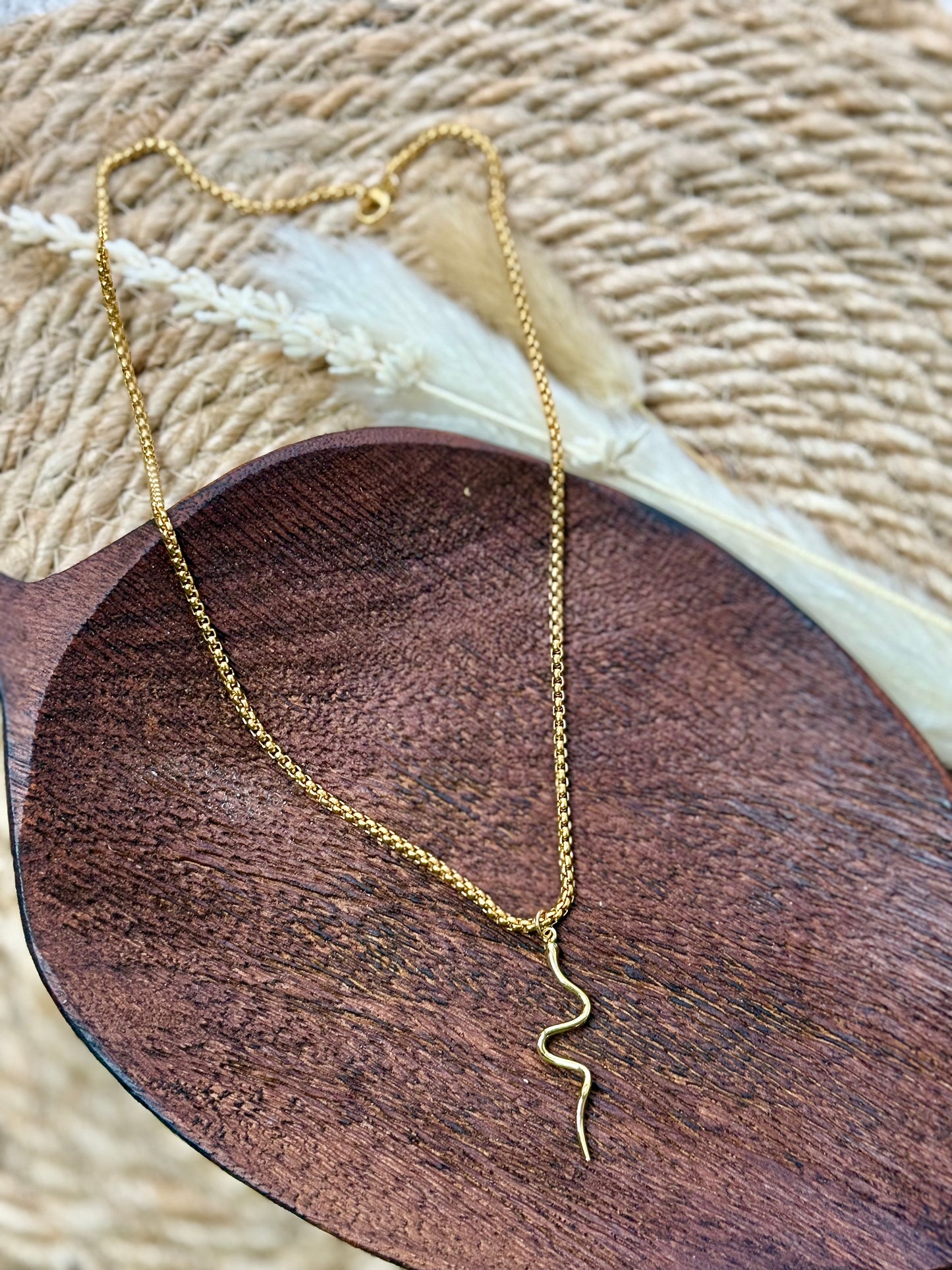 Gold Skinny Snake Necklace