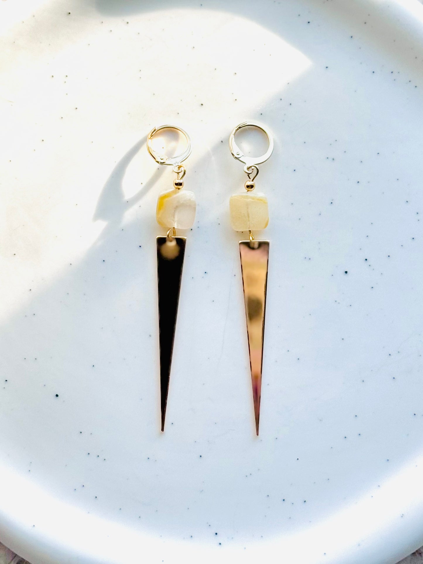 Sweet + Spicy Gold Spike Dangle Earrings