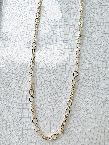 Gold Mixed Shapes Chain Necklace