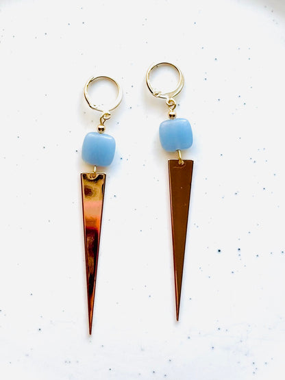 Sweet + Spicy Gold Spike Dangle Earrings