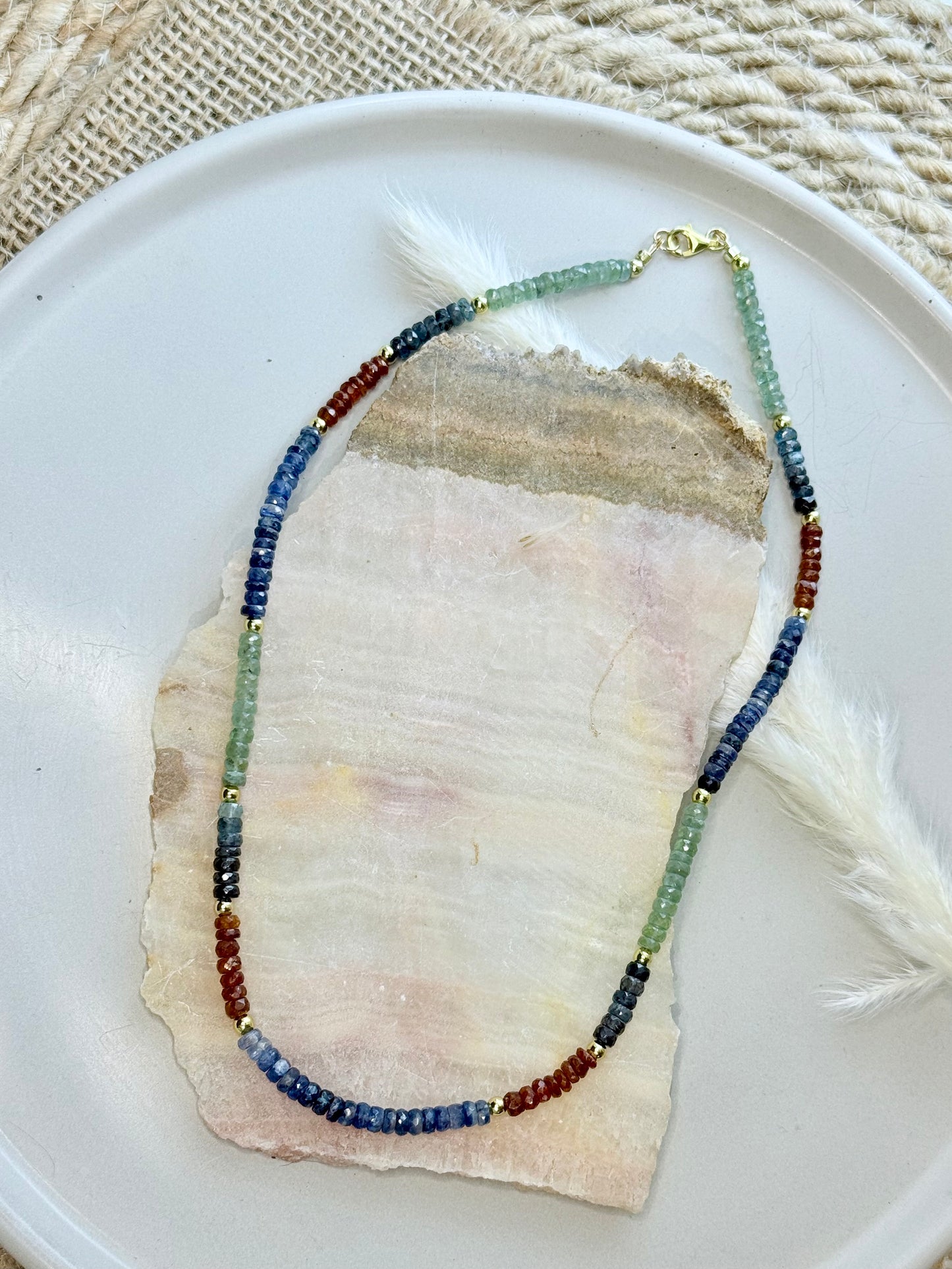 Kyanite Trio + Gold Filled Necklace