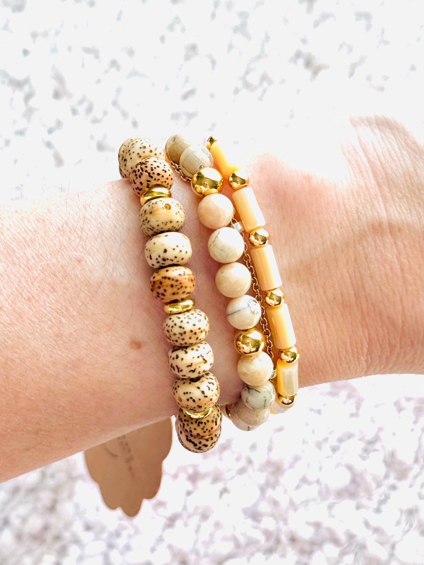 Neutral + Gold (3-stack)
