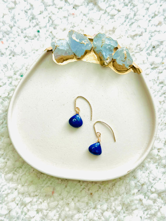 Lapis Lazuli + Gold Earrings