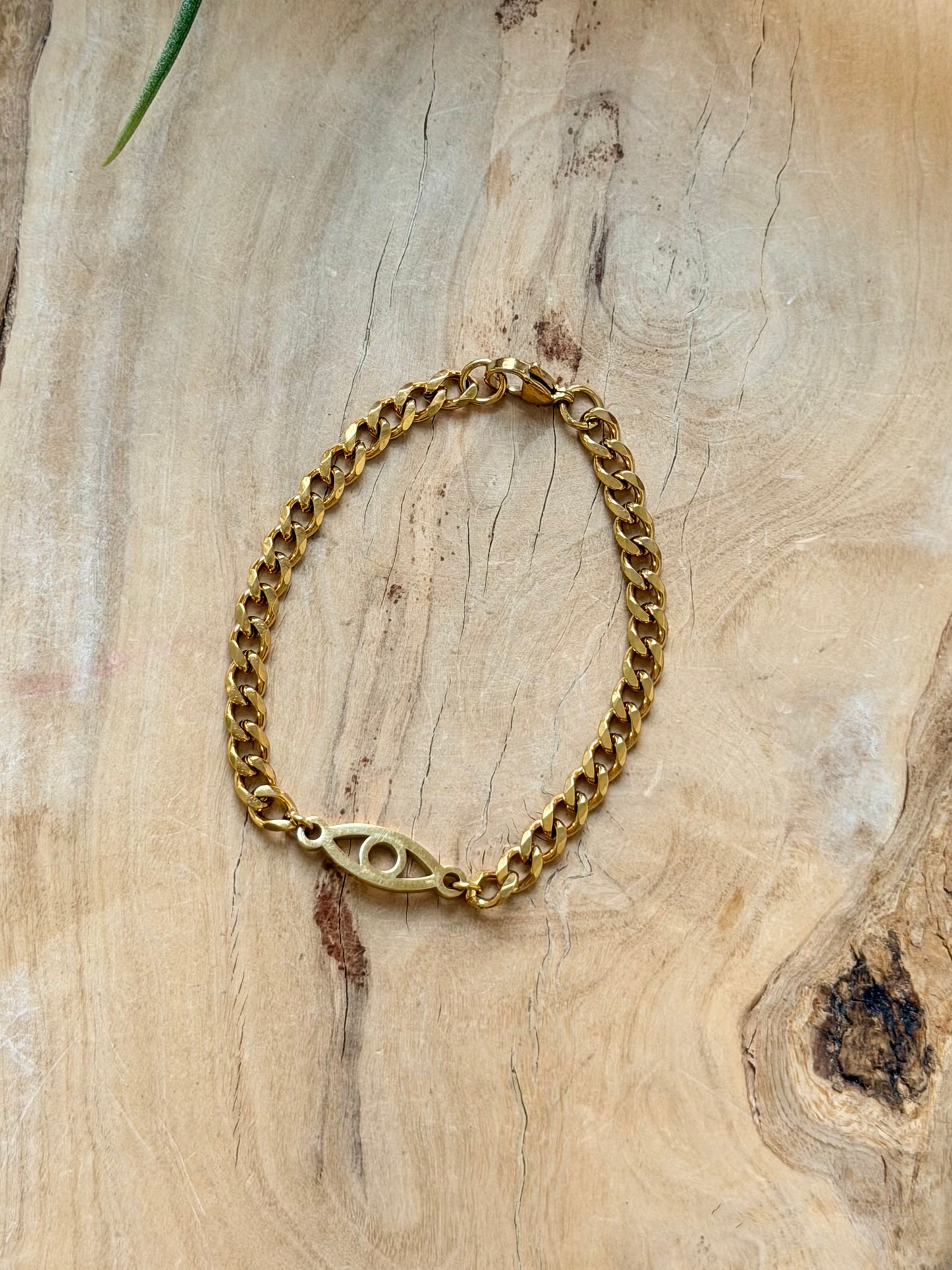 Stainless Steel Evil Eye Chain Bracelet