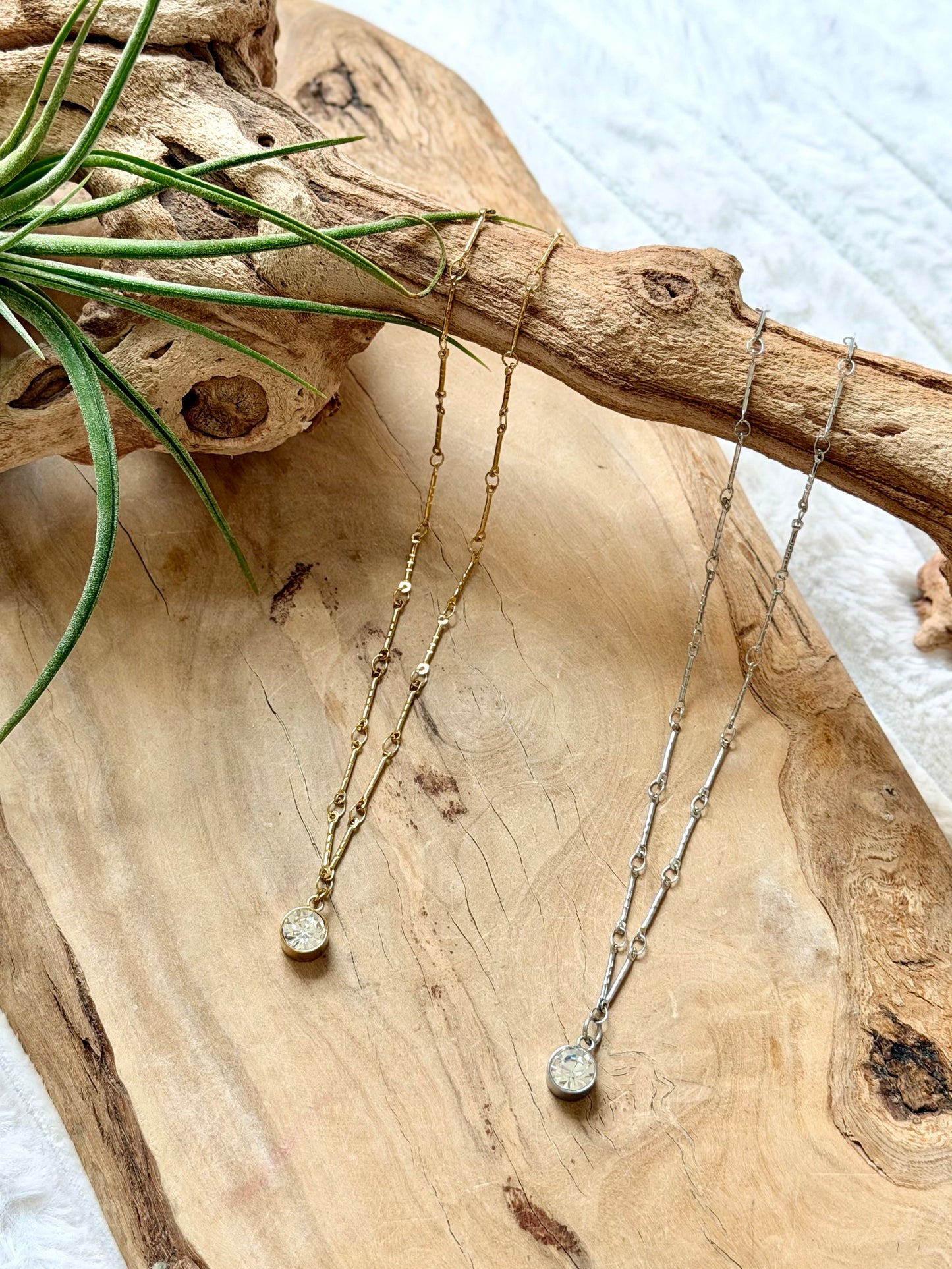 Zircon + Stainless Steel Necklace