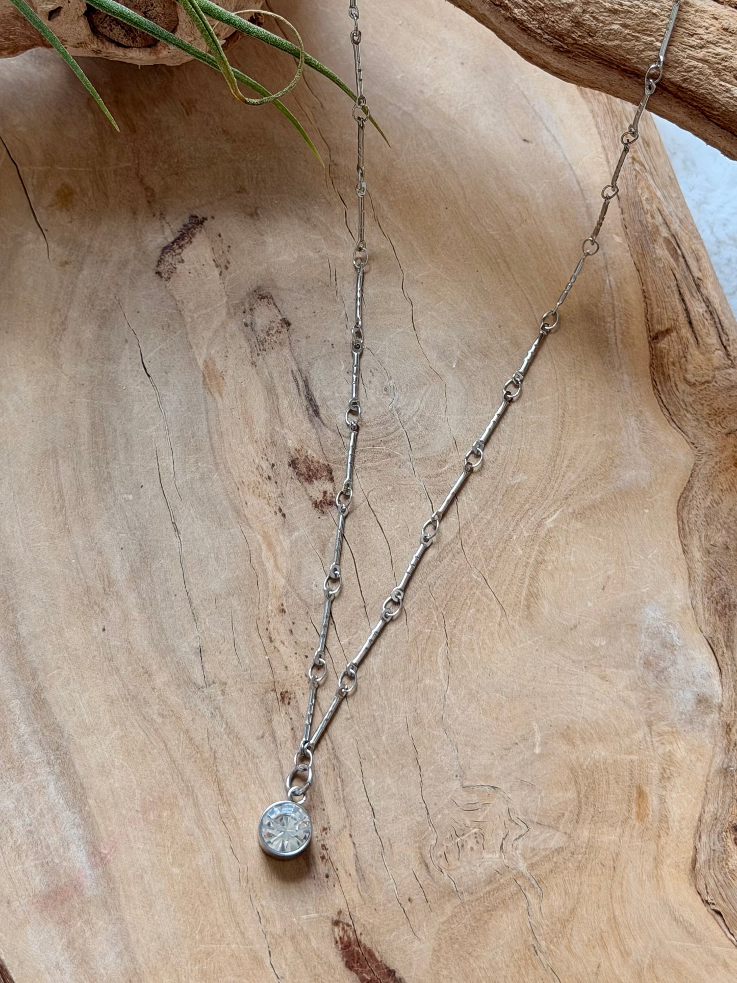 Zircon + Stainless Steel Necklace