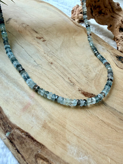 Copper in Aquamarine Beaded Necklace