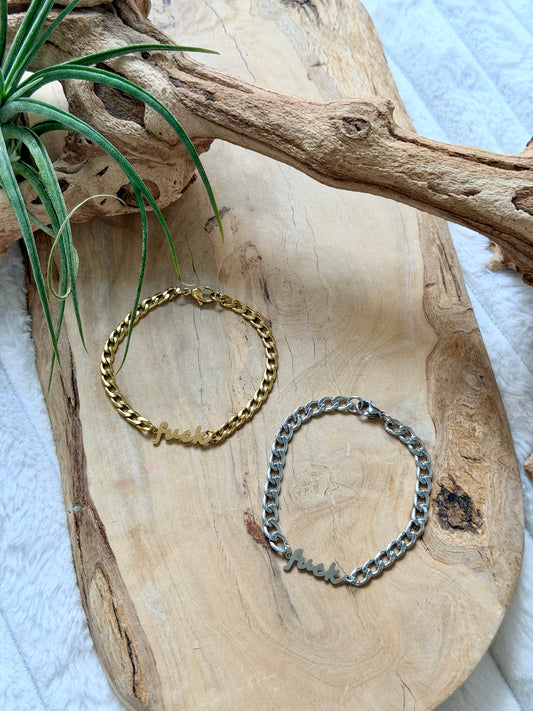 Stainless Steel Fuck Bracelet
