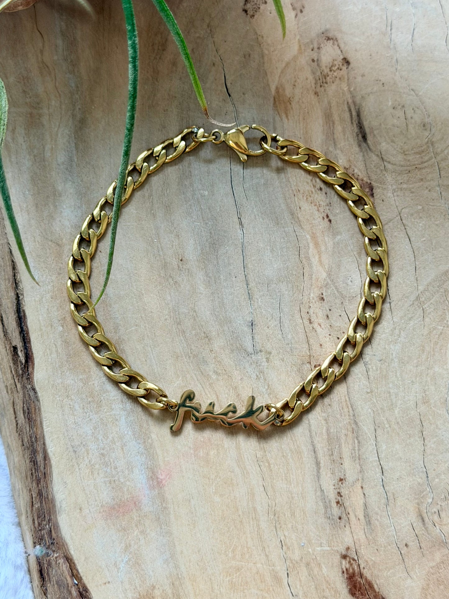 Stainless Steel Fuck Bracelet