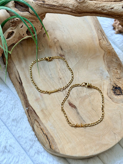 Dainty Gold Stainless Steel Fuck Bracelet