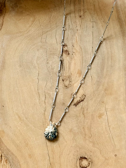 Hand-Carved Jasper + Silver Stainless Necklace