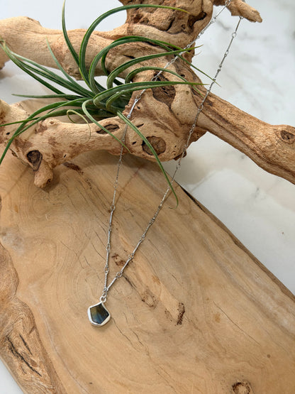 Labradorite + Stainless Steel Necklace
