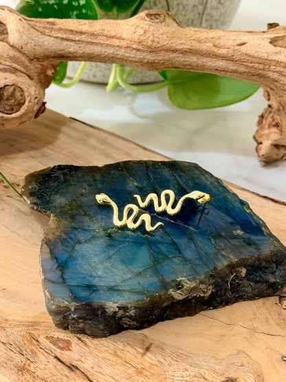 Gold Snake Earrings