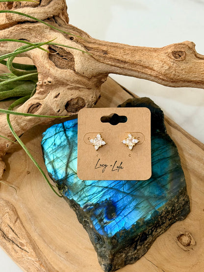 18K Gold Filled + Zircon Star Earrings