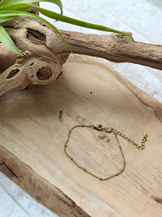 Gold Stainless Steel Satellite Bracelet