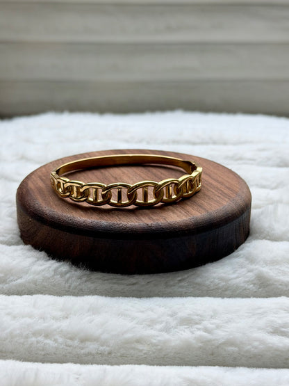 Stainless Oval Chain Bangle