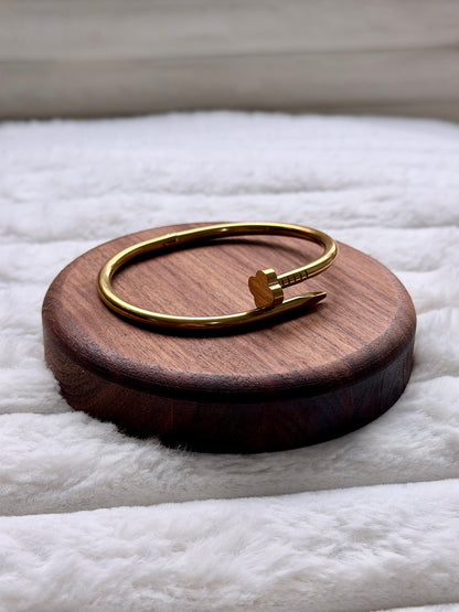 Stainless Floral Nail Bangle