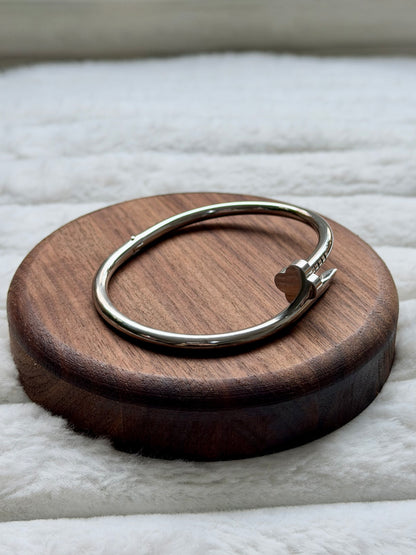 Stainless Floral Nail Bangle