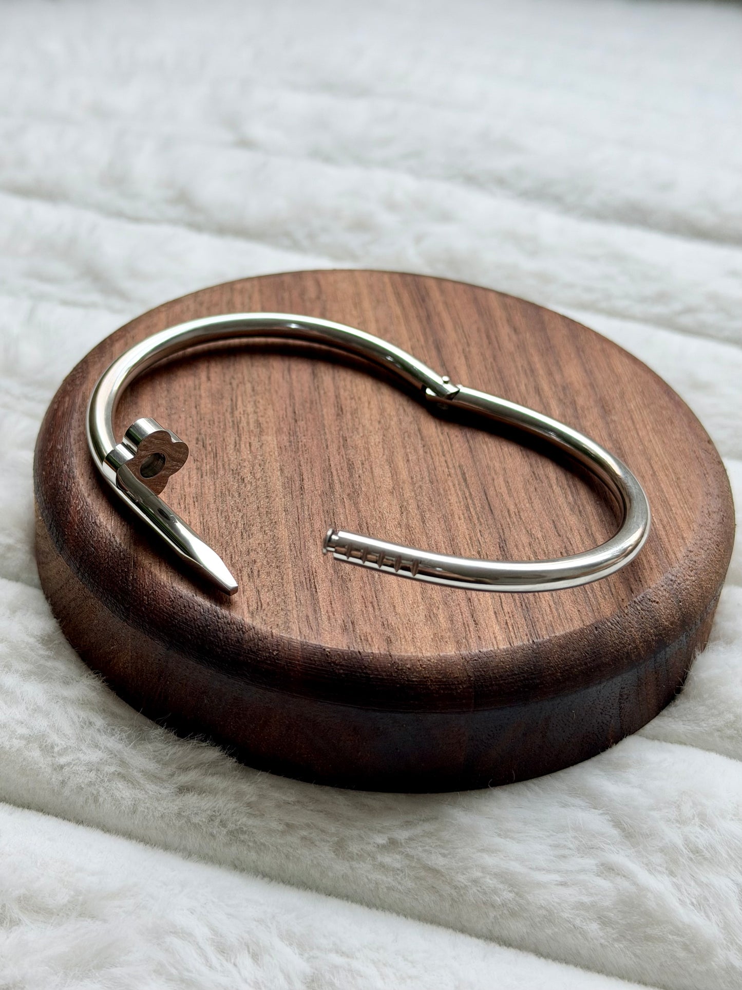 Stainless Floral Nail Bangle
