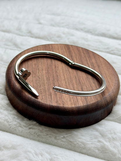 Stainless Floral Nail Bangle
