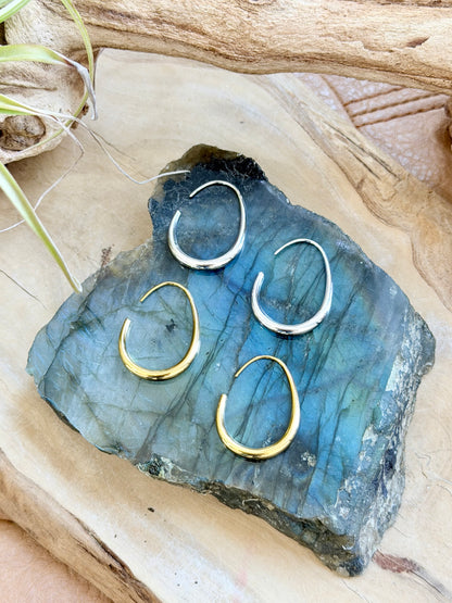 Open Hoop Stainless Steel Earrings