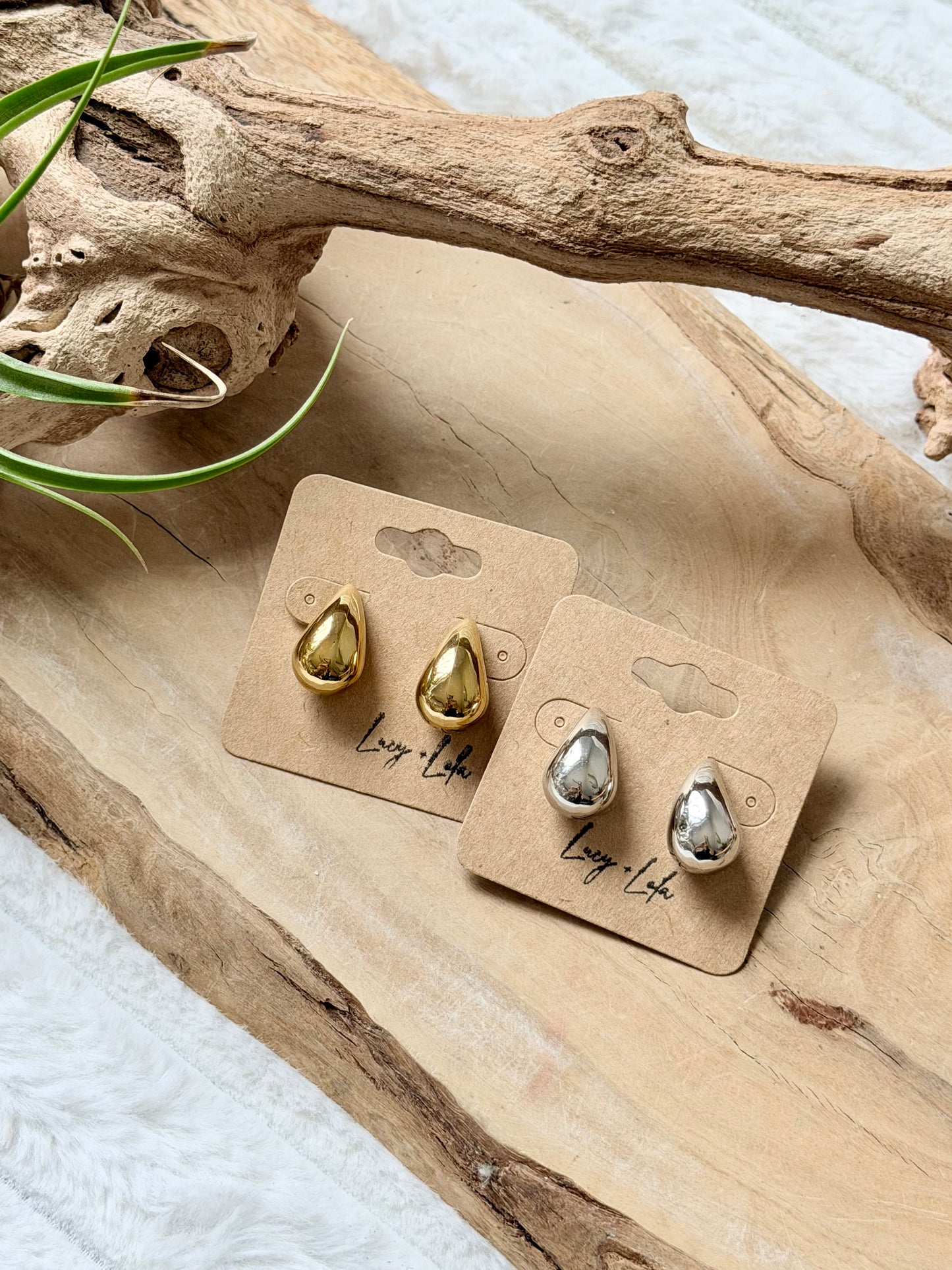 Stainless Steel Tear Drop Earrings